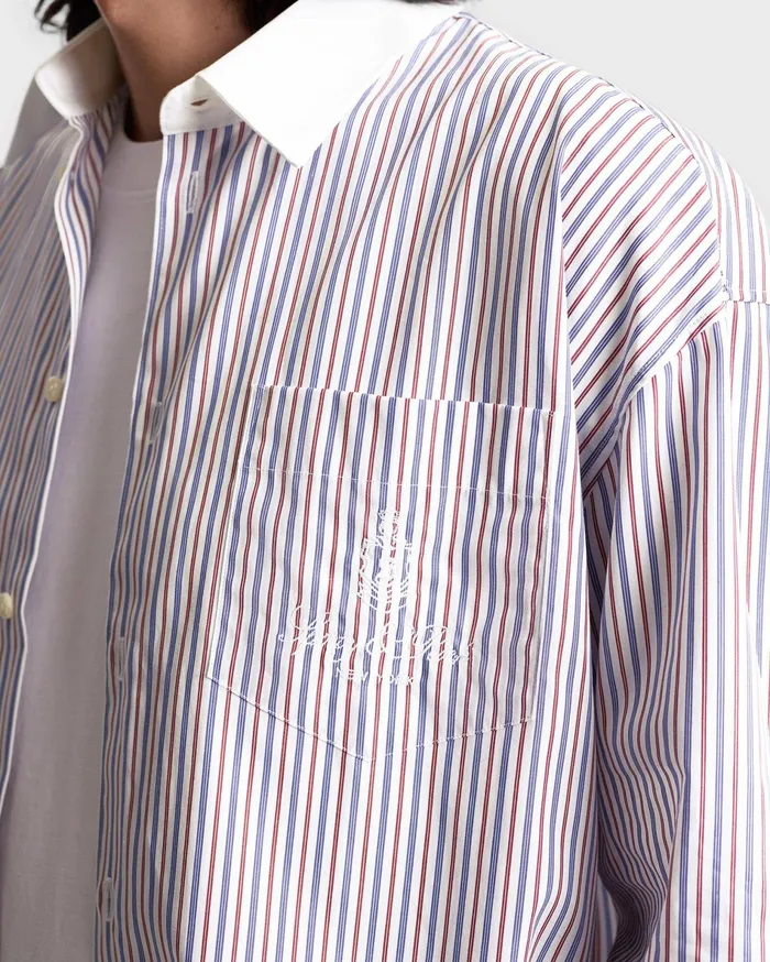 Sporty and Rich Shirts Men Vendome Oversized Shirt 8211 NavyRedWhite