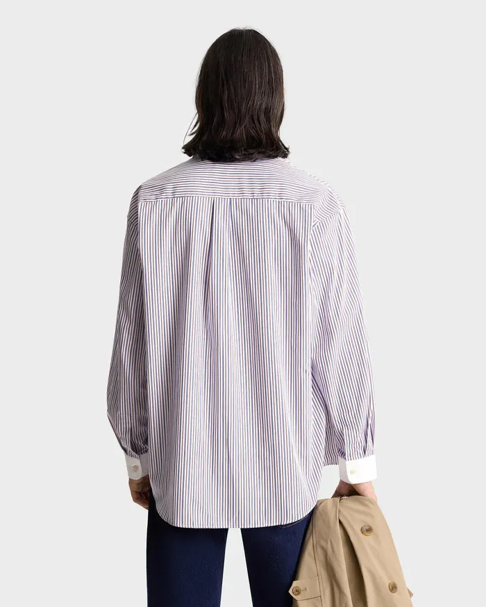 Sporty and Rich Shirts Men Vendome Oversized Shirt 8211 NavyRedWhite