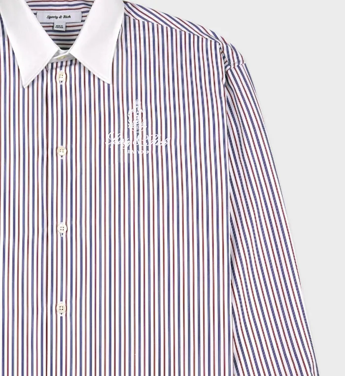 Sporty and Rich Shirts Men Vendome Oversized Shirt 8211 NavyRedWhite