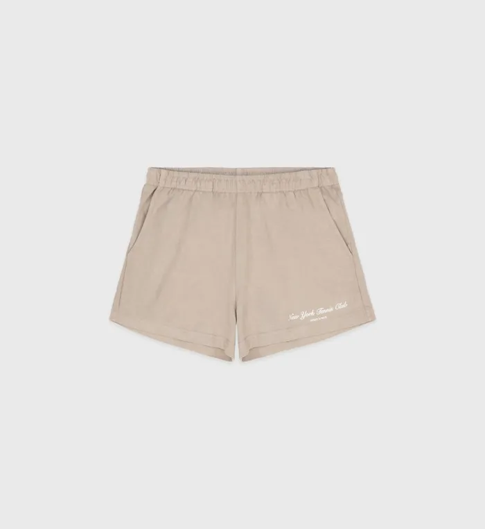 Sporty and Rich Shorts Women NY Health Club Disco Short 8211 ElephantWhite