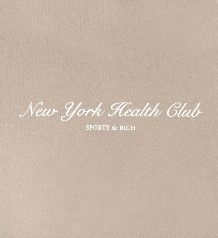 Sporty and Rich Shorts Women NY Health Club Disco Short 8211 ElephantWhite
