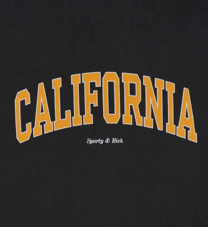 Sporty and Rich Sweatshirts Women California Crewneck 8211 Faded BlackGold