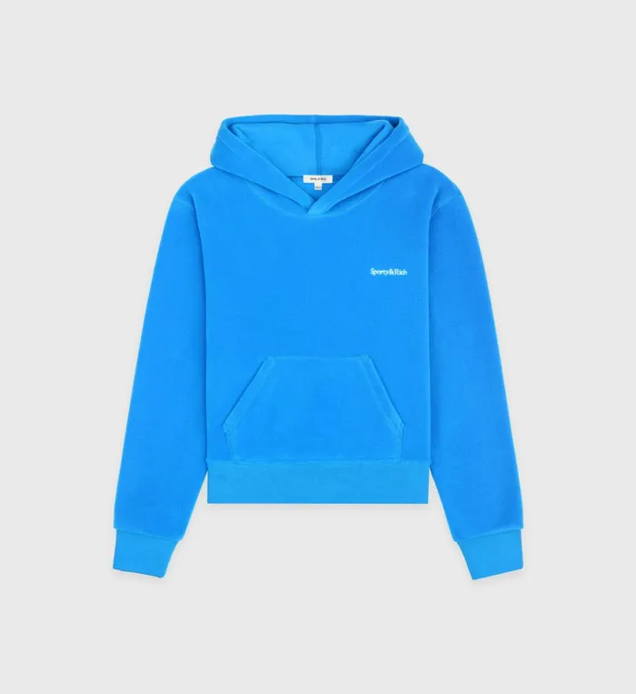 Sporty and Rich Sweatshirts Women Hooded Polar Sweatshirt 8211 Ocean