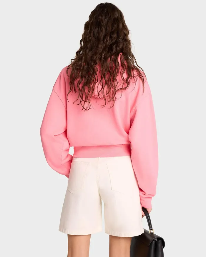 Sporty and Rich Sweatshirts Women Wellness Ivy Cropped Hoodie 8211 CandyWhite