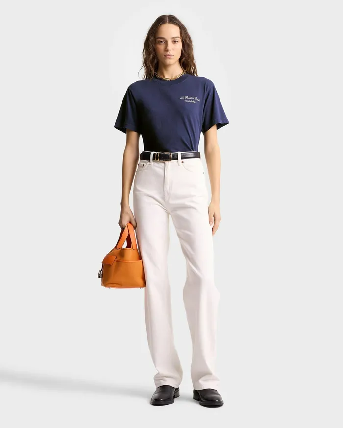 Sporty and Rich TShirts and Tops Women Faubourg TShirt 8211 NavyWhite