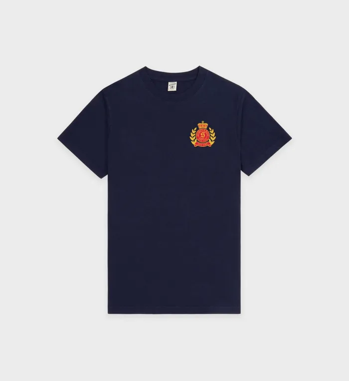 Sporty and Rich TShirts Men NY Crest TShirt 8211 NavyGold
