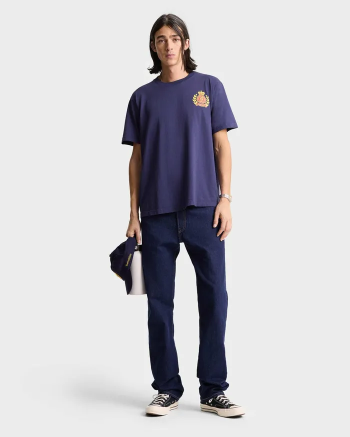 Sporty and Rich TShirts Men NY Crest TShirt 8211 NavyGold