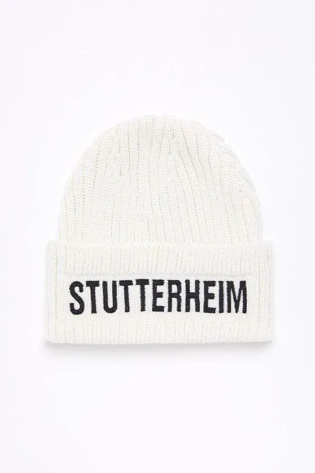 Stutterheim Big L Beanie OffWhite Women Beanies