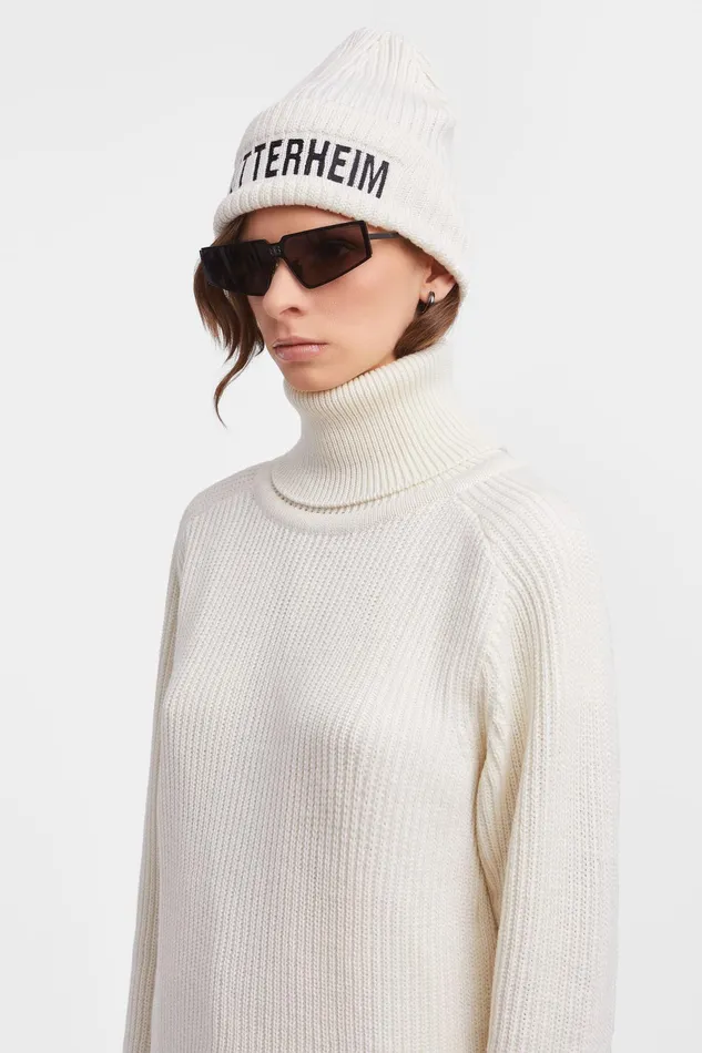 Stutterheim Big L Beanie OffWhite Women Beanies