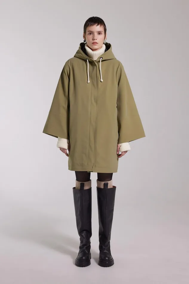 Stutterheim Lubban Winter Matte Raincoat Aloe Women Winter Coats