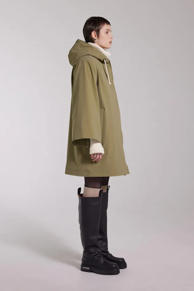 Stutterheim Lubban Winter Matte Raincoat Aloe Women Winter Coats
