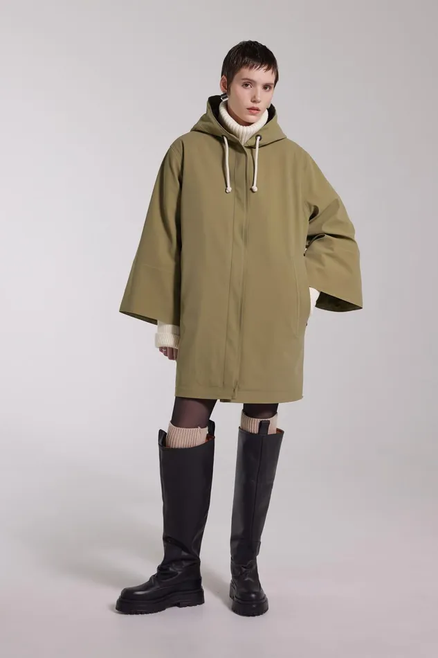 Stutterheim Lubban Winter Matte Raincoat Aloe Women Winter Coats