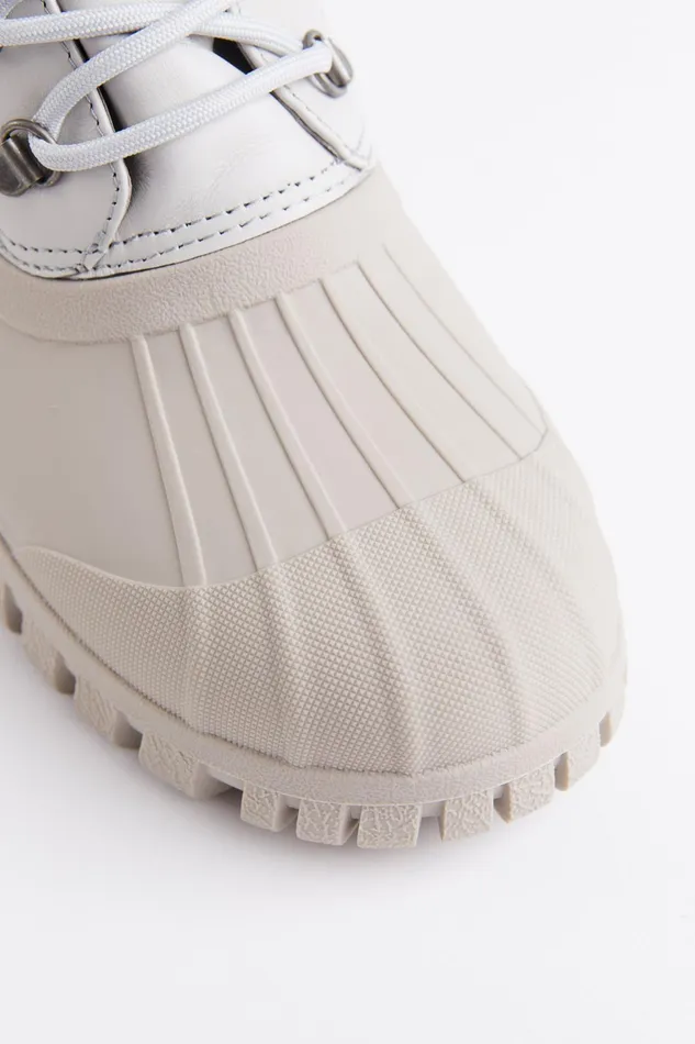 Stutterheim Patrol Boot Leather Ivory Women Combat Boots