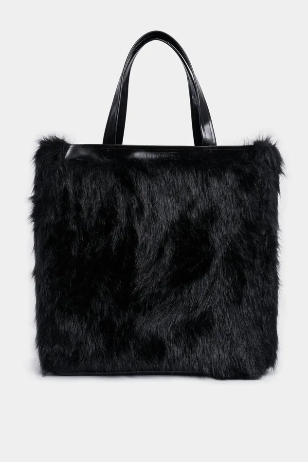 Stutterheim Stylist Faux Bag Opal Black Women Tote Bags