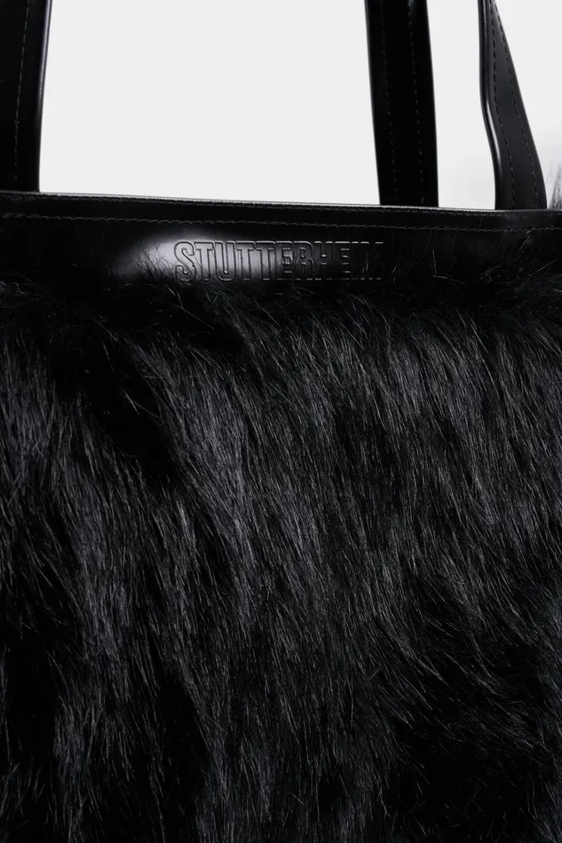 Stutterheim Stylist Faux Bag Opal Black Women Tote Bags