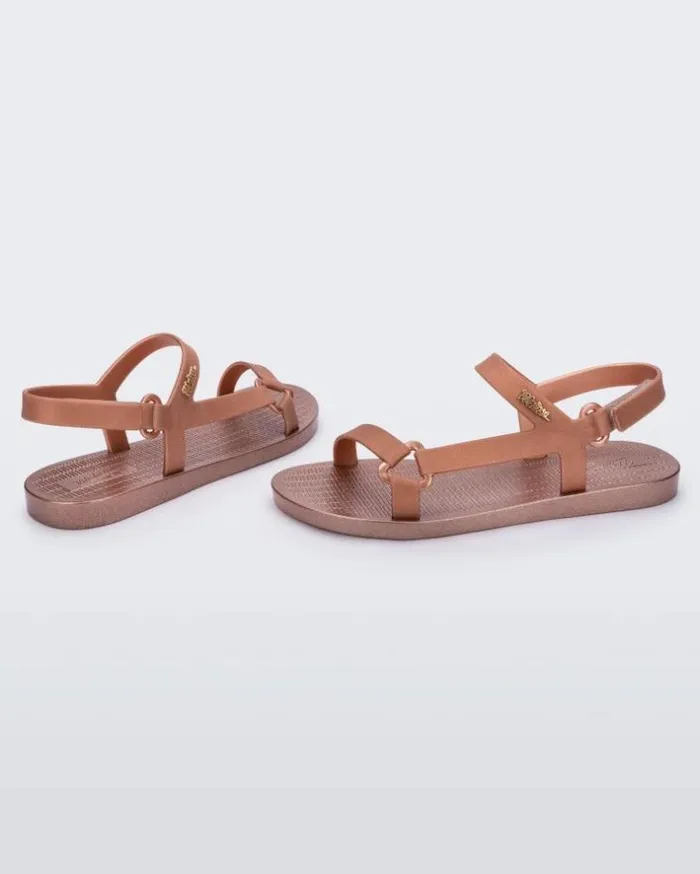 Sun Downtown Rose Metallic Women Melissa Sandals