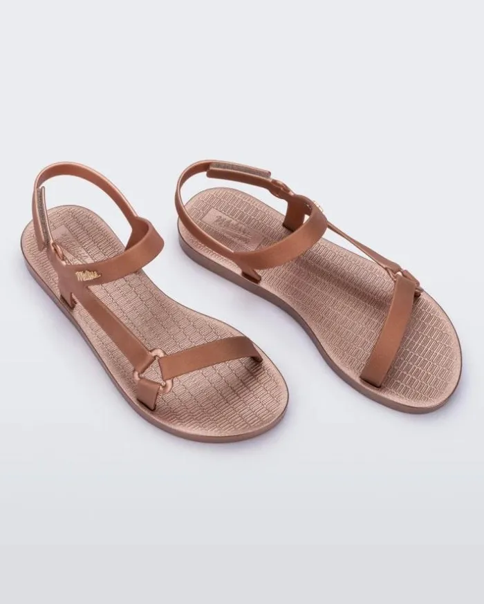 Sun Downtown Rose Metallic Women Melissa Sandals