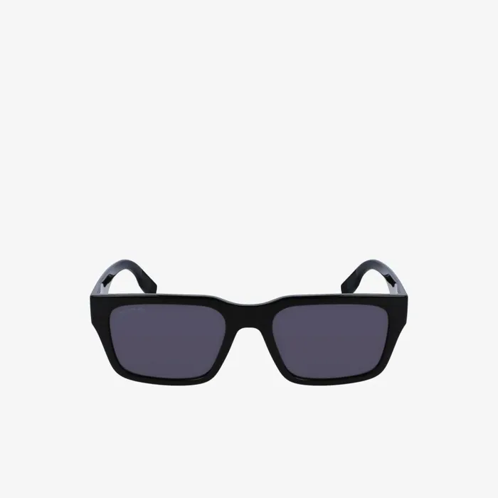 Sunglasses Men Lacoste Men039s Rectangle Active Sunglasses Matt Black 001