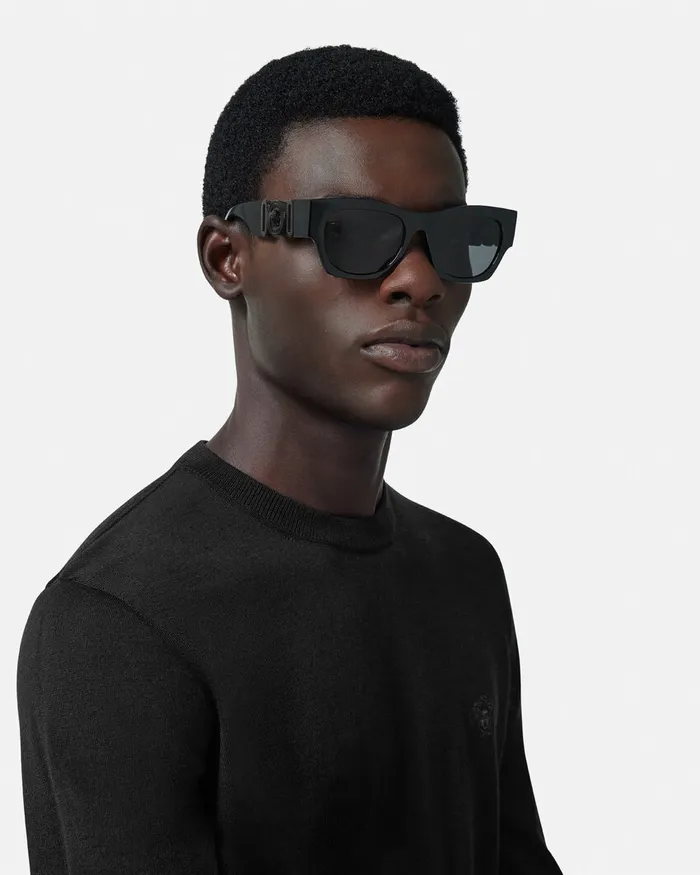 Sunglasses Men Versace Medusa Biggie Sunglasses Black