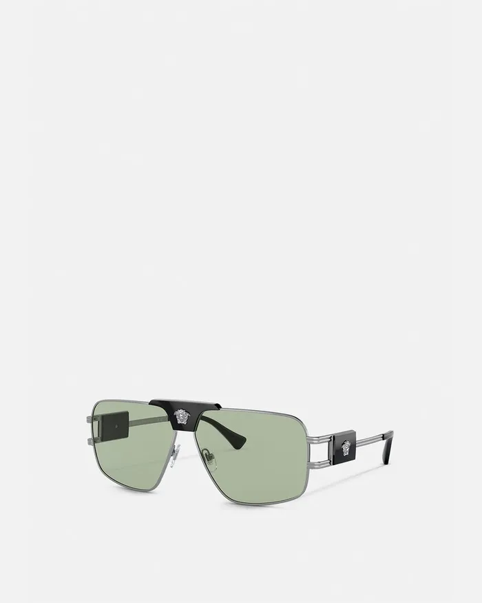 Sunglasses Men Versace Special Project Squared Sunglasses Havana