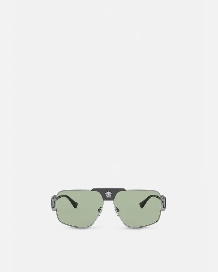 Sunglasses Men Versace Special Project Squared Sunglasses Havana