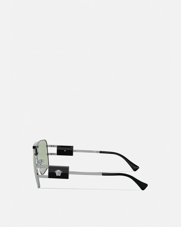 Sunglasses Men Versace Special Project Squared Sunglasses Havana