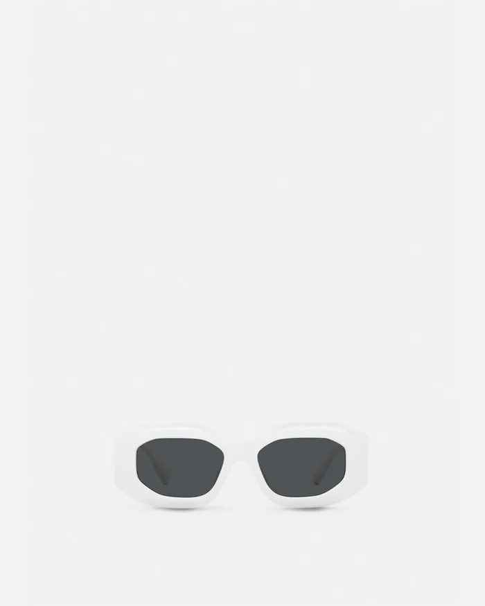 Sunglasses WomenMen Versace Maxi Medusa Biggie Sunglasses White