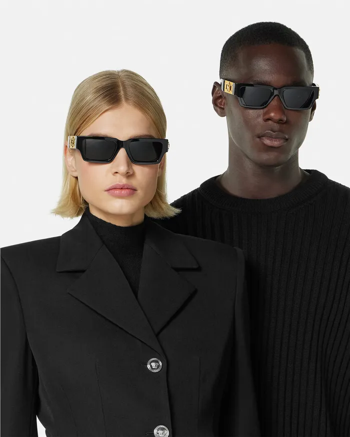 Sunglasses WomenMen Versace Medusa Deco Sunglasses Blackgold
