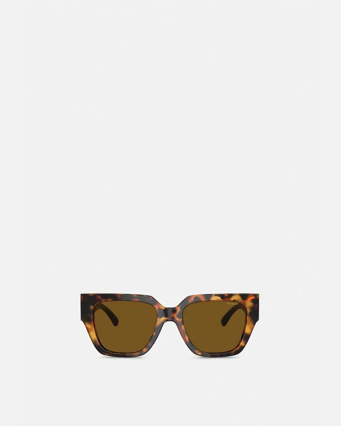 Sunglasses Women Versace Medusa Chain Sunglasses Havana