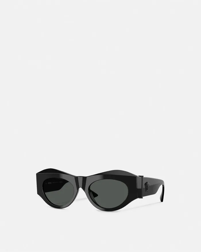 Sunglasses Women Versace Medusa Glam Sunglasses Black