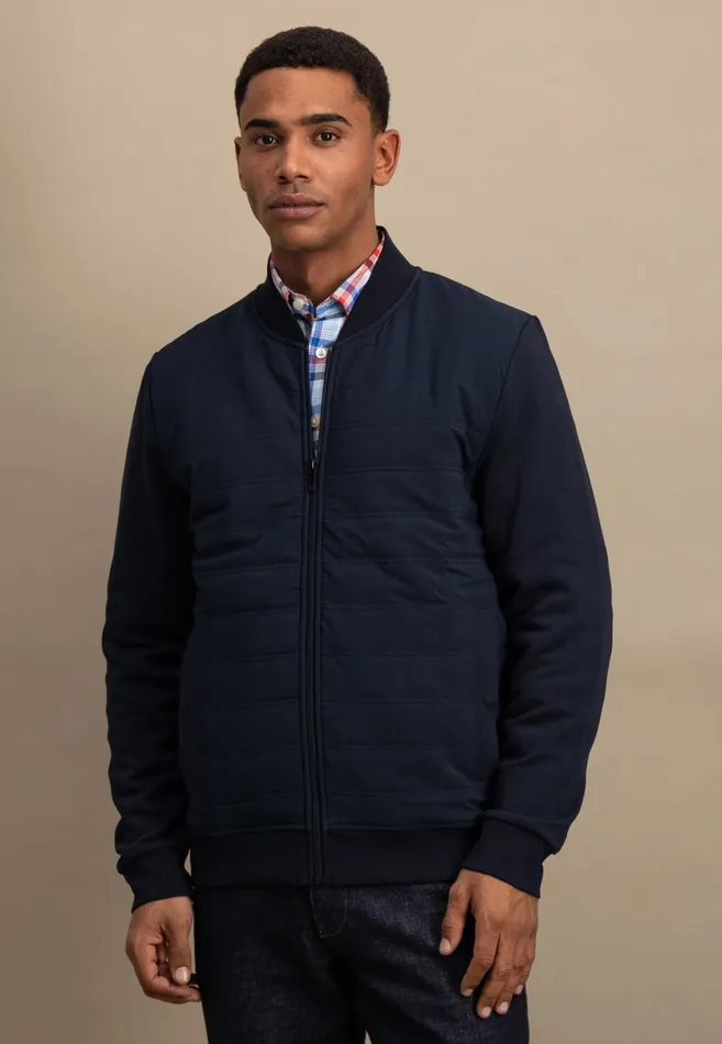 Sweat Men FYNCHHATTON Hybrid Jacket With A Stand up Collar Navy