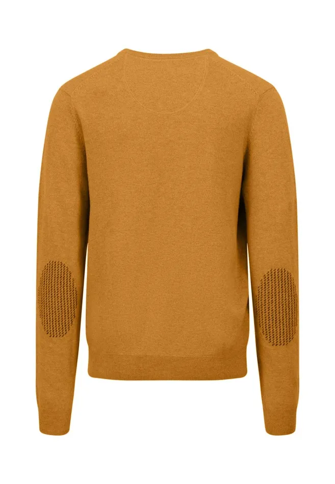 Sweater Men FYNCHHATTON Basic Sweater Made Of Wool With A Vneckline Cloud Bluenew Dijonnavywinter Whitehazel