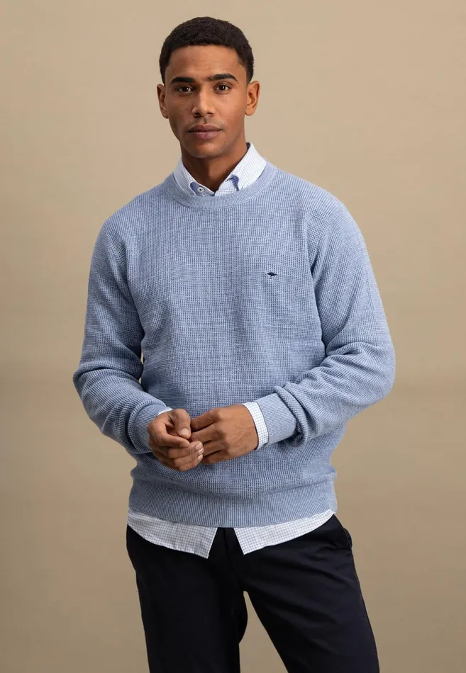 Sweater Men FYNCHHATTON Coarse Knitting Sweater With A Round Neckline Summer Breeze Sweater Men FYNCHHATTON Coarse Knitting Sweater With A Round Neckline Summer Breeze
