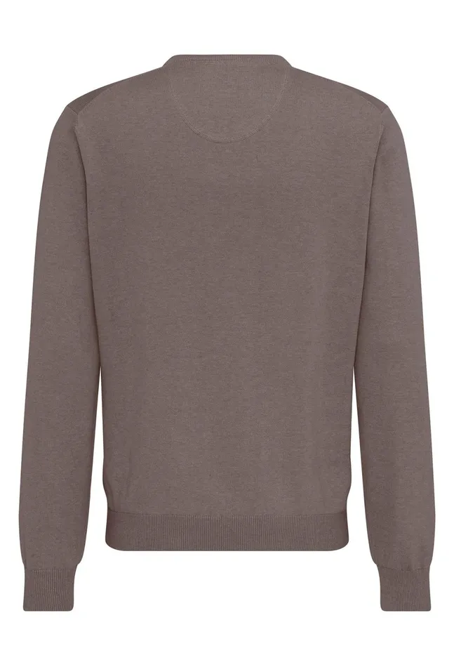 Sweater Men FYNCHHATTON Cotton Sweater With Vneckline Nightsteelazurenavyearthcharcoaltaupe