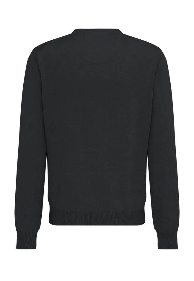 Sweater Men FYNCHHATTON Cotton Sweater With Vneckline Nightsteelazurenavyearthcharcoaltaupe