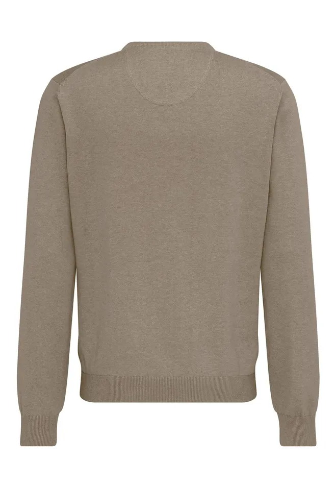 Sweater Men FYNCHHATTON Cotton Sweater With Vneckline Nightsteelazurenavyearthcharcoaltaupe
