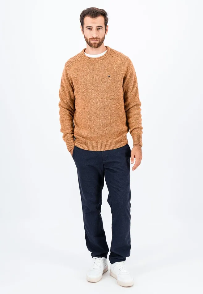 Sweater Men FYNCHHATTON Donegal Knitting Sweater From Wool Mix New Dijonflamecloud Bluenavywinter Whitesteel