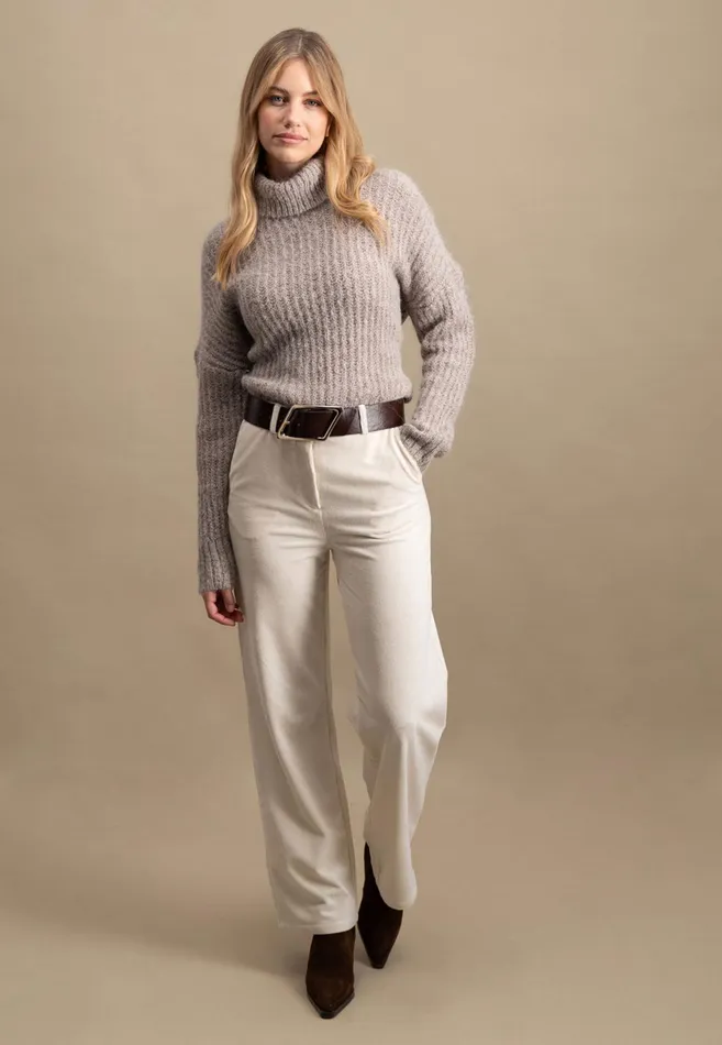 Sweater Women FYNCHHATTON Coarse Knitting Sweater Made Of Alpaca Wool Mix Winter Beigemilkelegant Pink