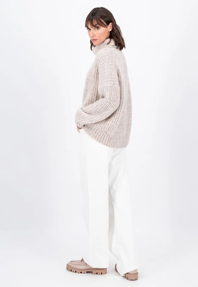 Sweater Women FYNCHHATTON Coarse Knitting Sweater Made Of Alpaca Wool Mix Winter Beigemilkelegant Pink