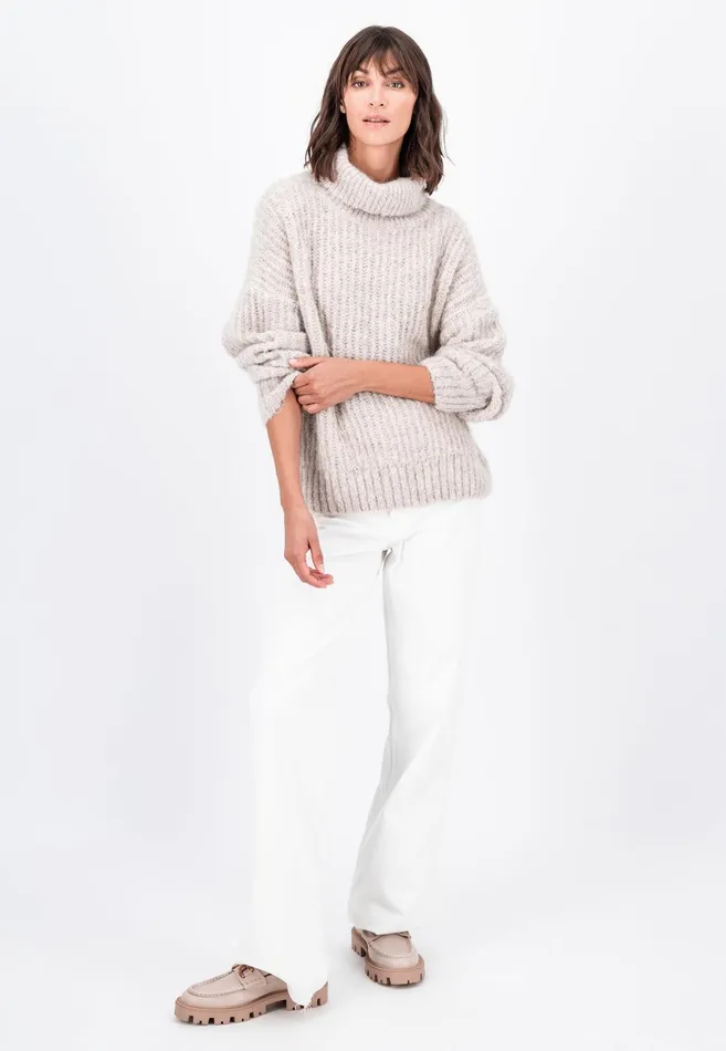 Sweater Women FYNCHHATTON Coarse Knitting Sweater Made Of Alpaca Wool Mix Winter Beigemilkelegant Pink