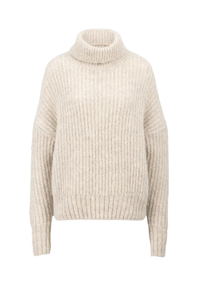 Sweater Women FYNCHHATTON Coarse Knitting Sweater Made Of Alpaca Wool Mix Winter Beigemilkelegant Pink