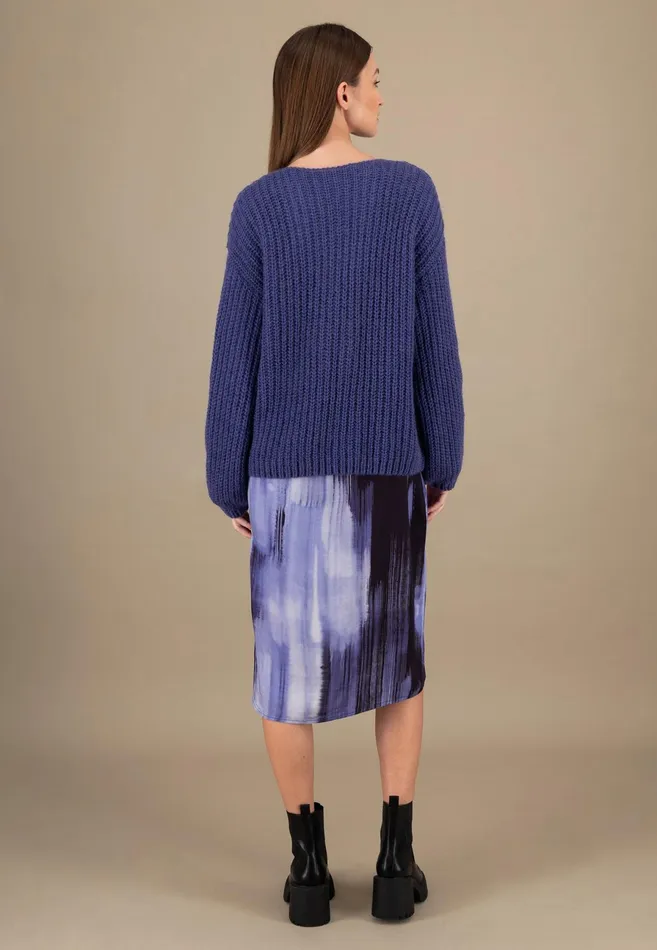 Sweater Women FYNCHHATTON Knitting Sweater Made Of MohairWollmix Ashmilkcrimson Redblue Purple