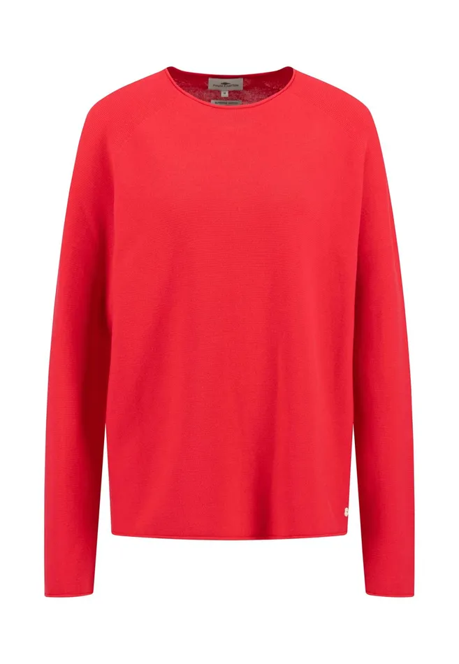 Sweater Women FYNCHHATTON Knitting Sweater With A Round Neckline Ashcrimson Redblue Purple