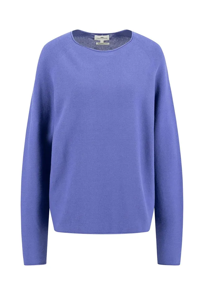 Sweater Women FYNCHHATTON Knitting Sweater With A Round Neckline Ashcrimson Redblue Purple