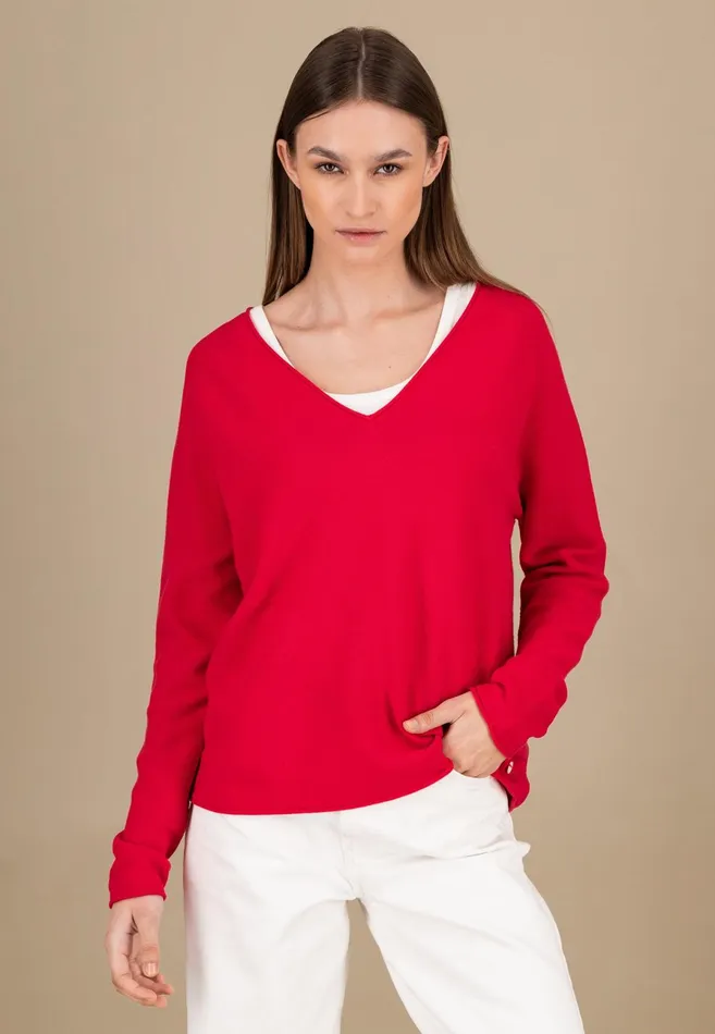 Sweater Women FYNCHHATTON Knitting Sweater With A Vneck Crimson Redmilkblue Purple Sweater Women FYNCHHATTON Knitting Sweater With A Vneck Crimson Redmilkblue Purple
