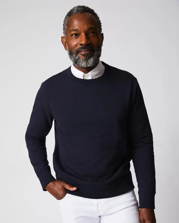 Sweaters and Sweatshirts Men Billy Reid Dover Sweatshirt Dk Midnight