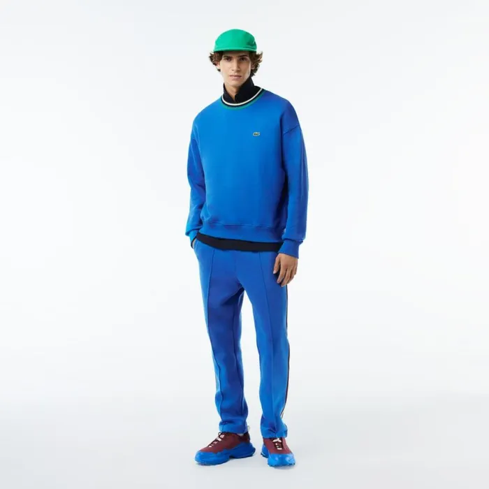 Sweaters and Sweatshirts Men Lacoste Men039s Made In France Loose Fit Sweatshirt Blue Siy