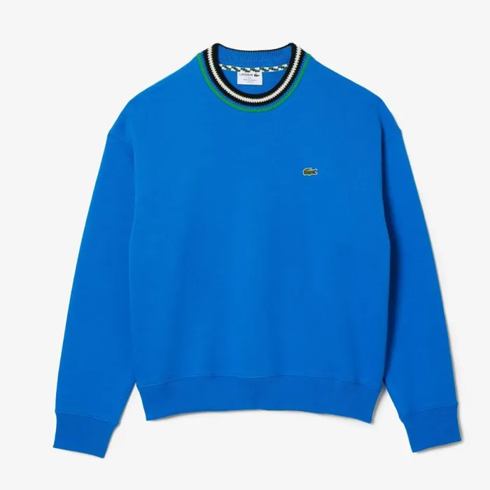 Sweaters and Sweatshirts Men Lacoste Men039s Made In France Loose Fit Sweatshirt Blue Siy