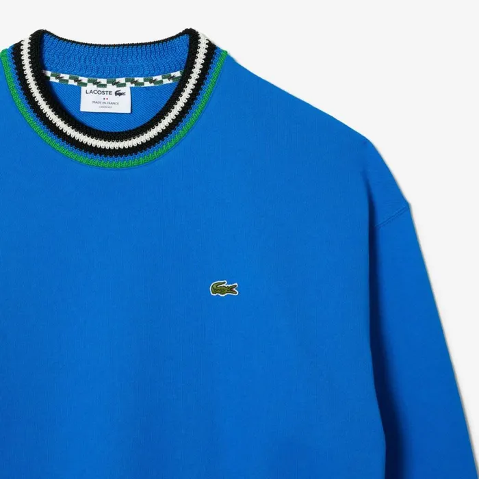 Sweaters and Sweatshirts Men Lacoste Men039s Made In France Loose Fit Sweatshirt Blue Siy
