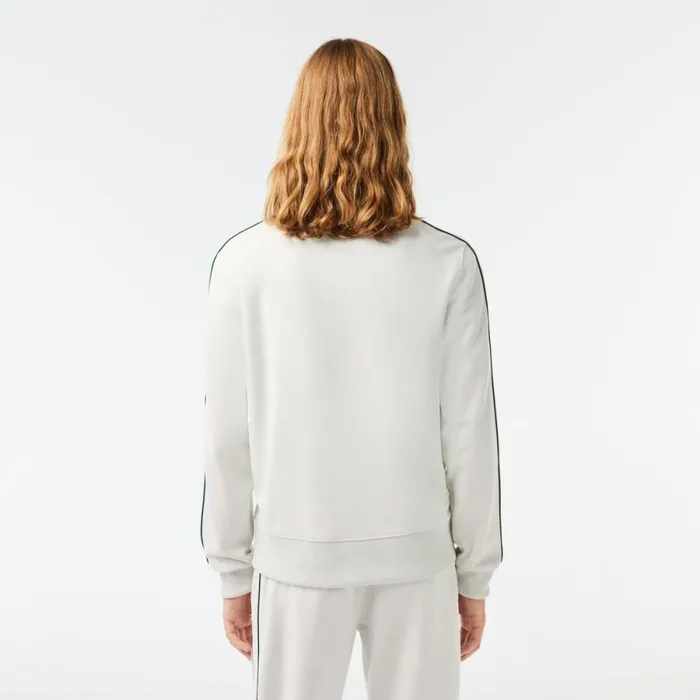 Sweaters and Sweatshirts Men Lacoste Men039s Paris Piqu Track Jacket White 70v